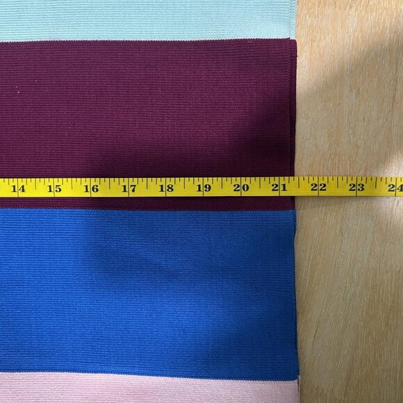 VVB Victoria Beckham Sweater Womens Medium Colorblock Turtleneck Pullover Boxy - Picture 7 of 11